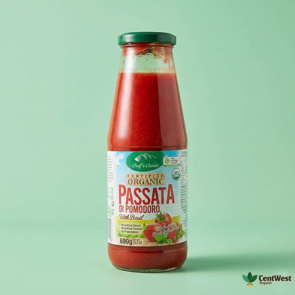 Organic Sauce Passata with Basil - 680g
