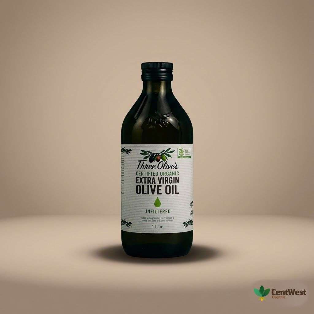 Three Olives Organic Oil - Olive, Extra Virgin (1L)